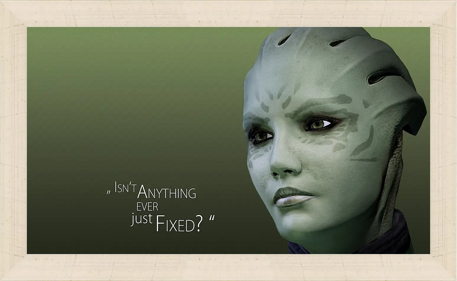 Картина в раме - mass effect 3, shiala, quote
