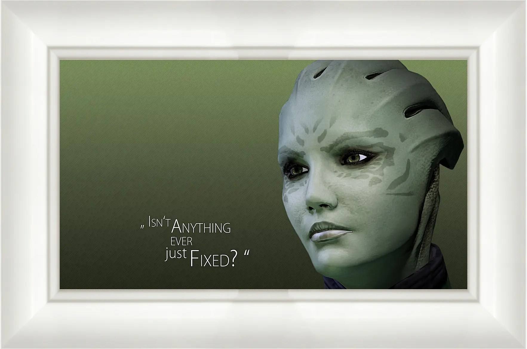 Картина в раме - mass effect 3, shiala, quote
