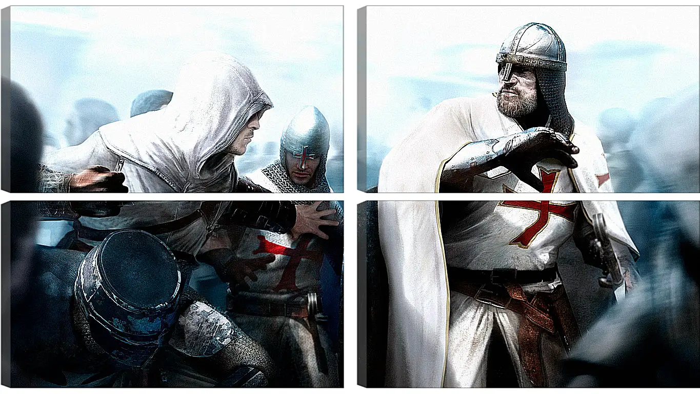 Модульная картина - assassins creed, desmond miles, guard
