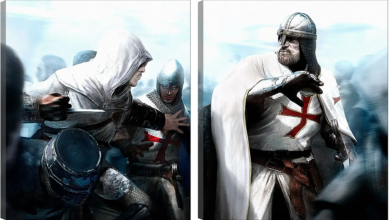 Модульная картина - assassins creed, desmond miles, guard
