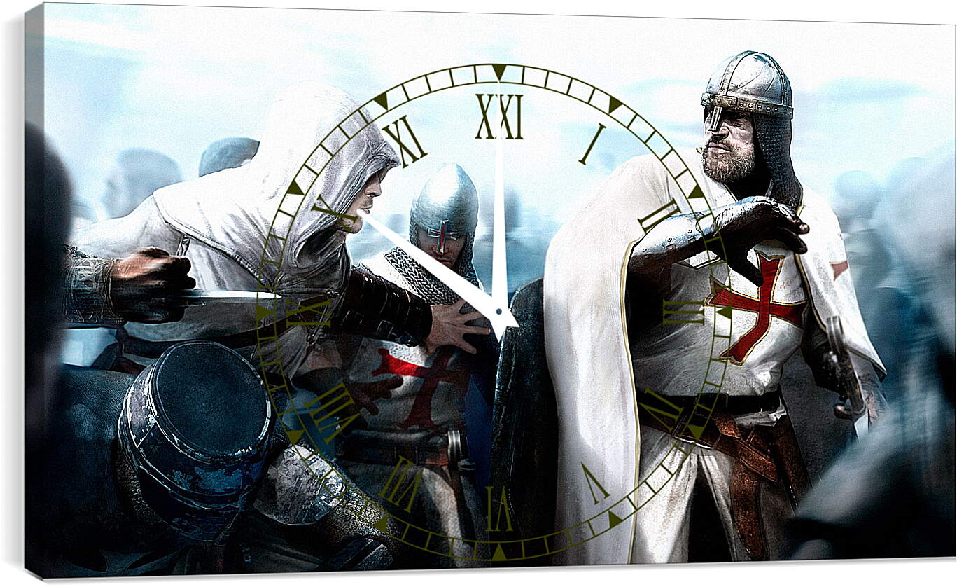 Часы картина - assassins creed, desmond miles, guard
