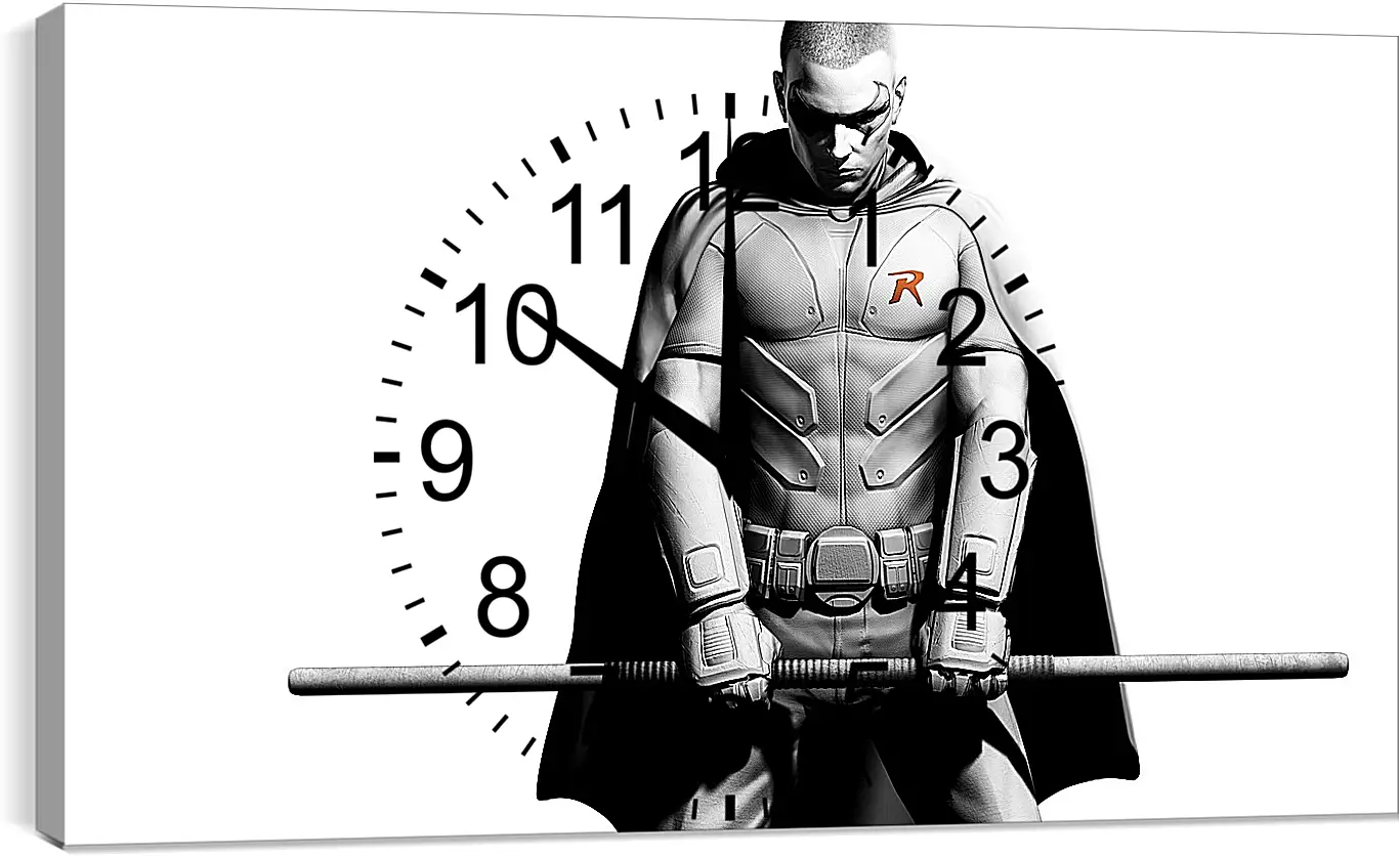 Часы картина - batman arkham city, robin, character