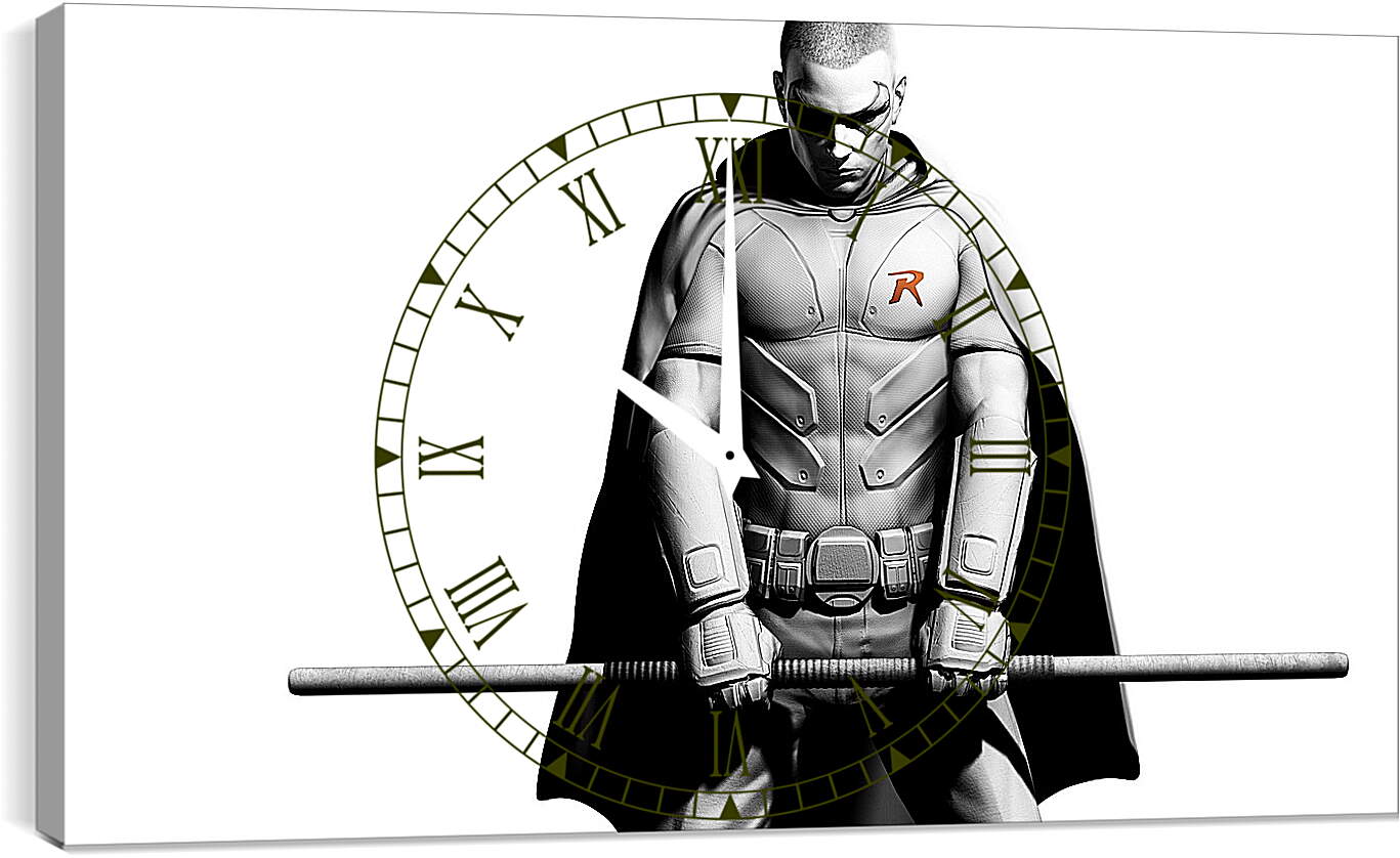 Часы картина - batman arkham city, robin, character