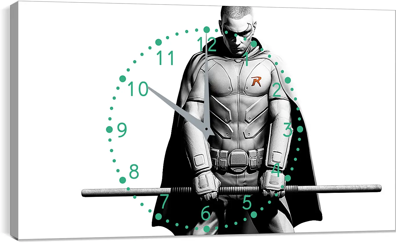 Часы картина - batman arkham city, robin, character