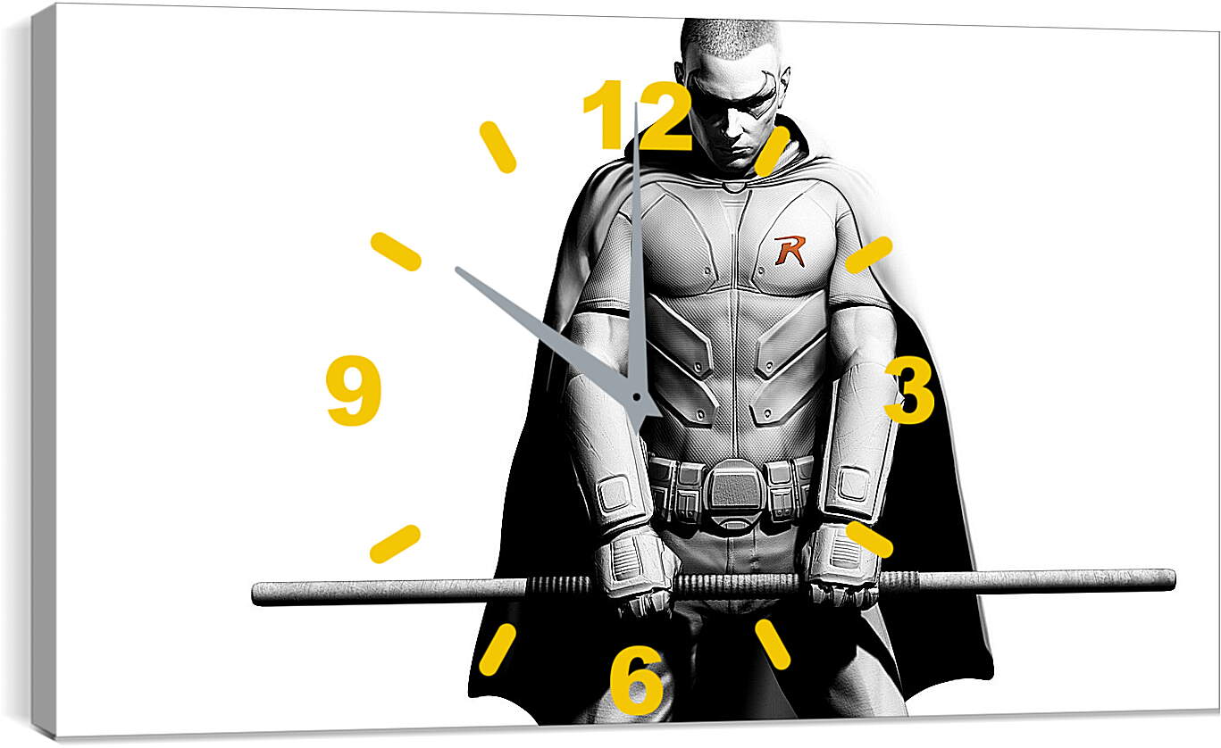 Часы картина - batman arkham city, robin, character