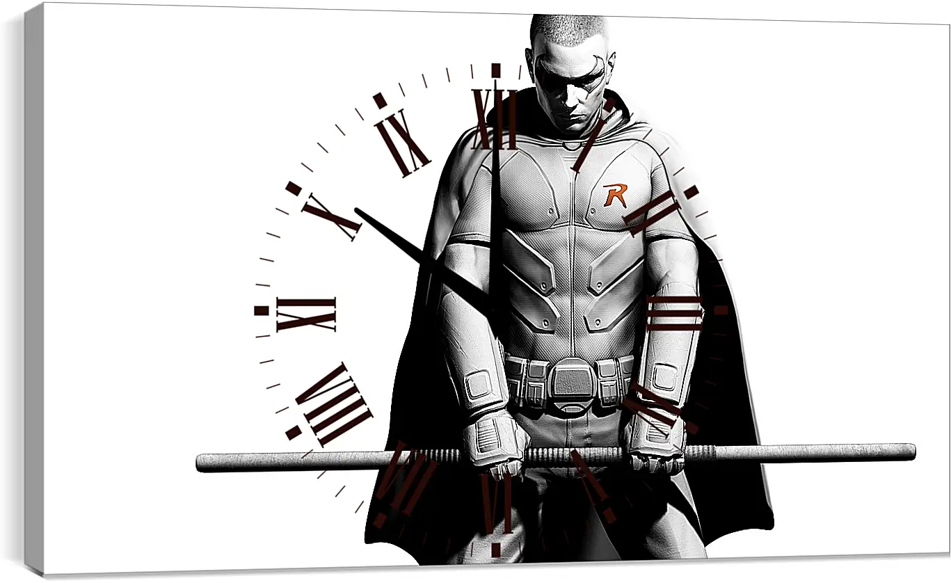 Часы картина - batman arkham city, robin, character