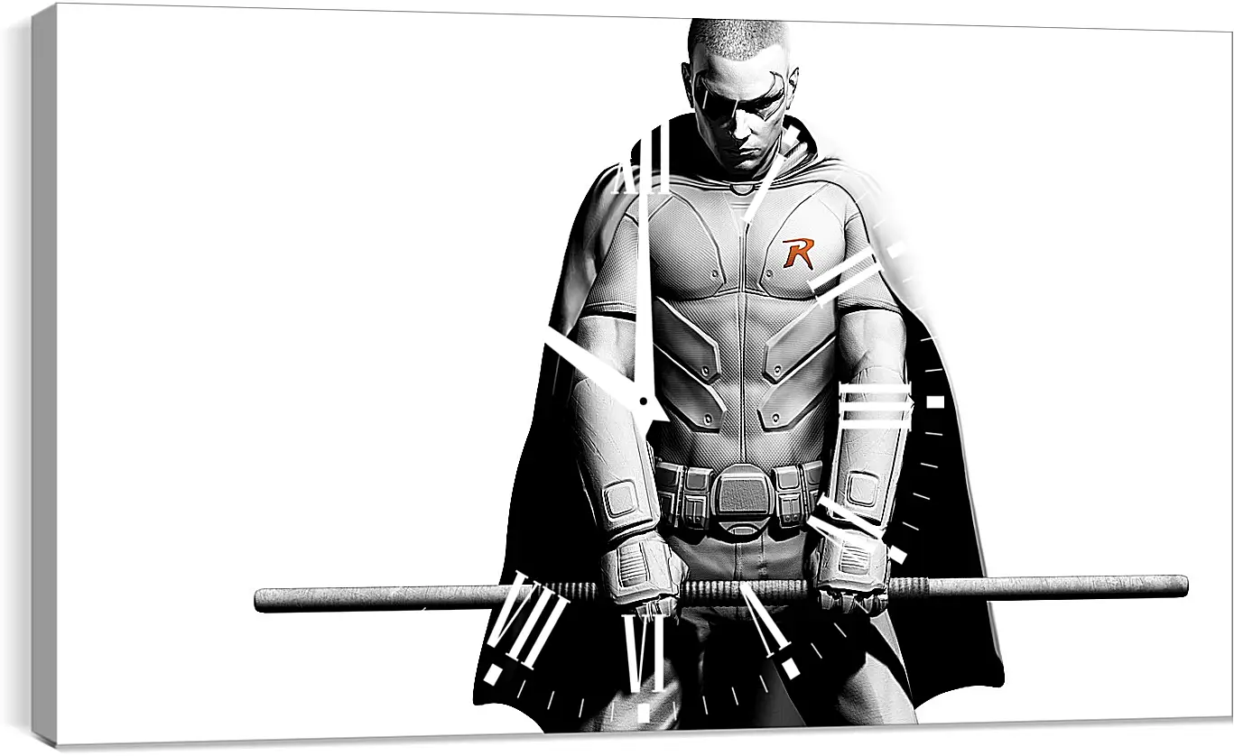 Часы картина - batman arkham city, robin, character