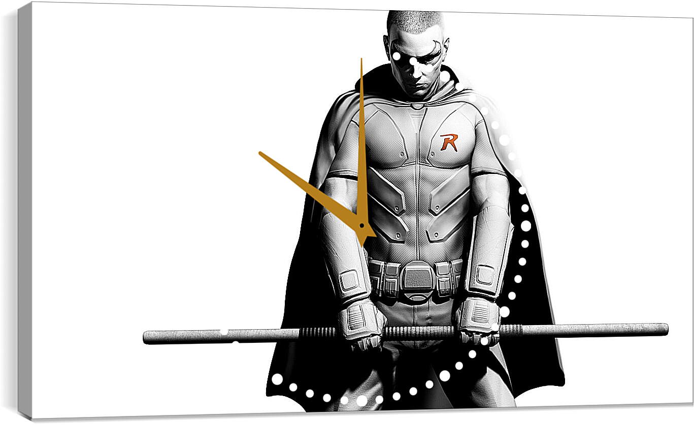 Часы картина - batman arkham city, robin, character