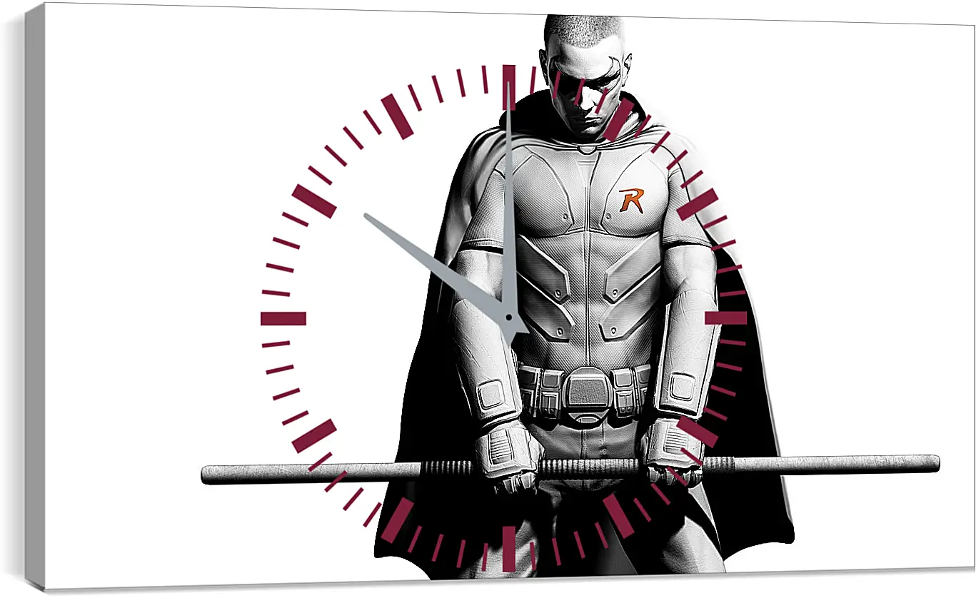 Часы картина - batman arkham city, robin, character