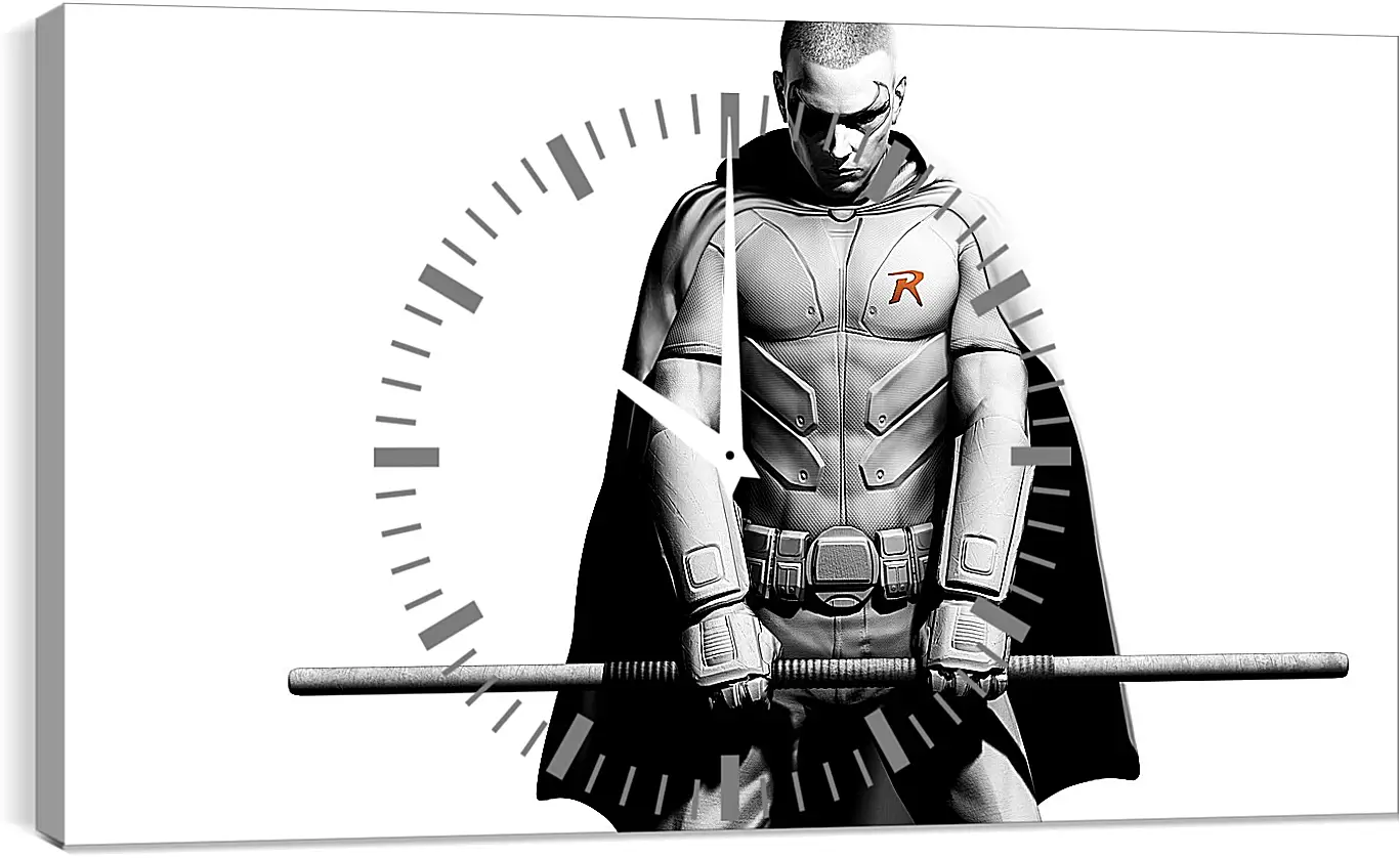 Часы картина - batman arkham city, robin, character