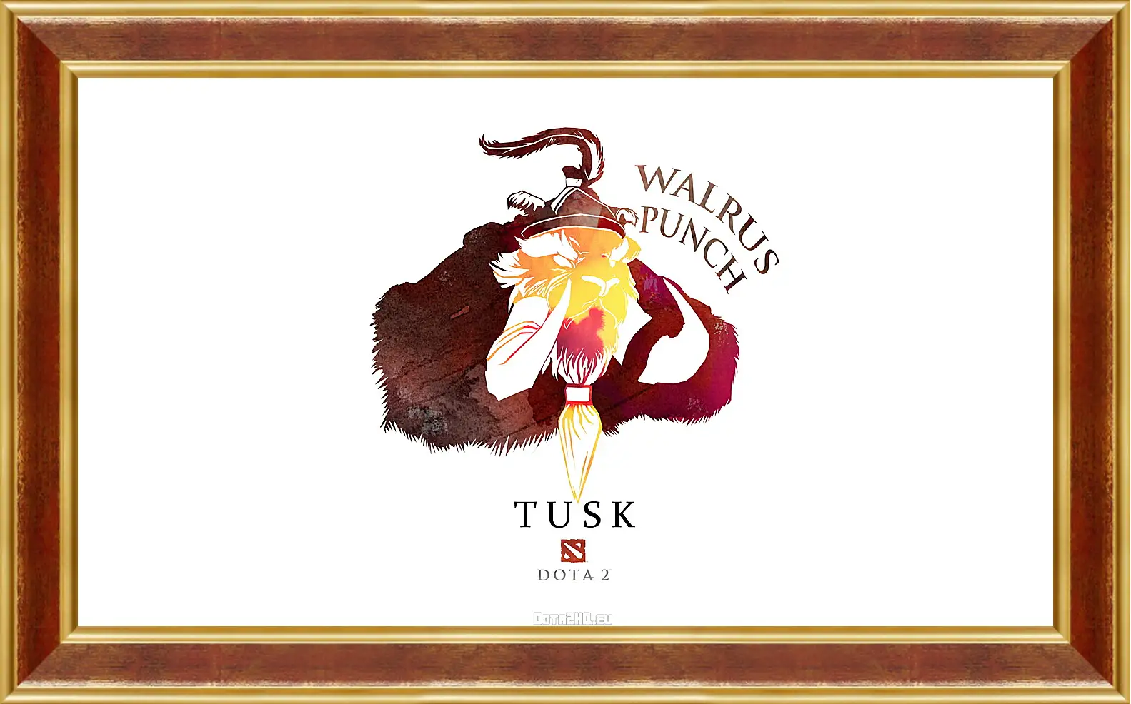 Картина в раме - tusk, dota 2, art