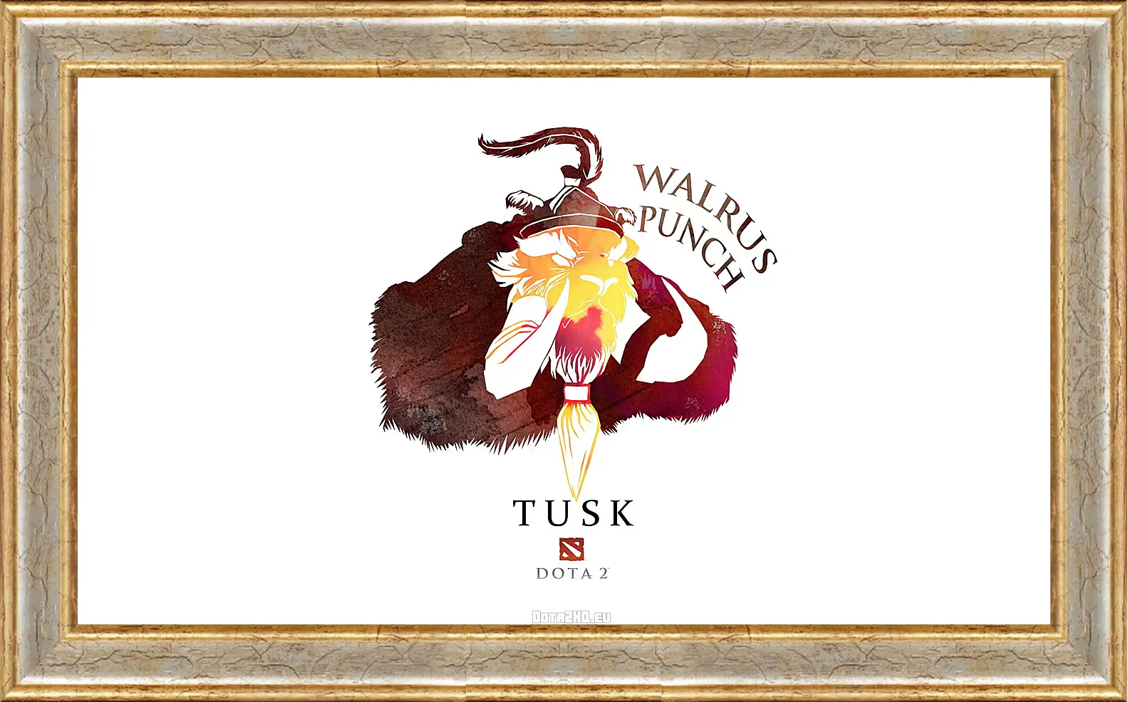 Картина в раме - tusk, dota 2, art