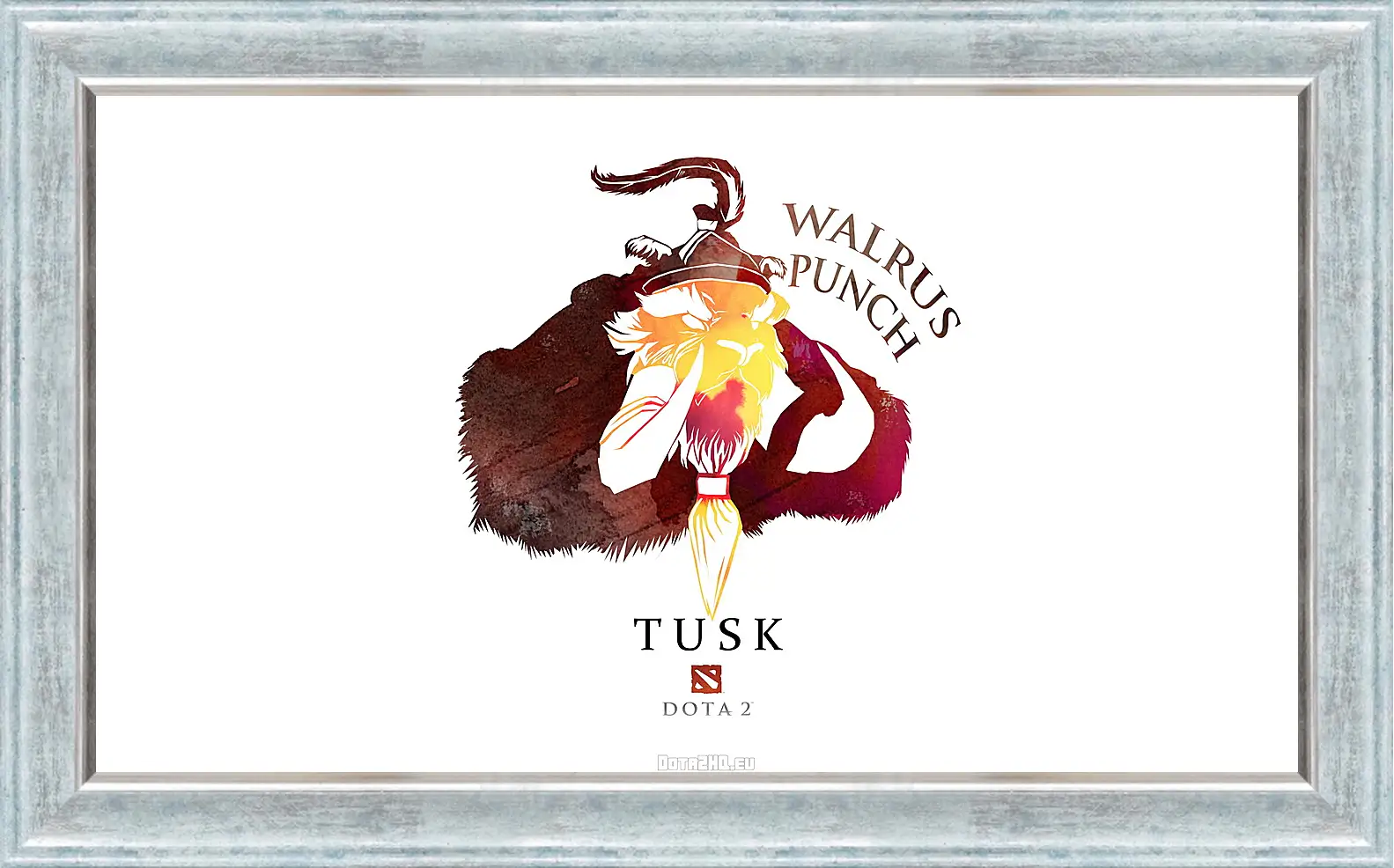 Картина в раме - tusk, dota 2, art