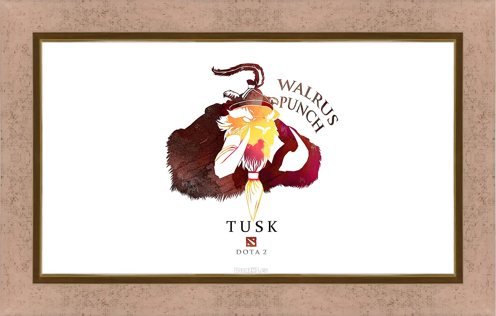 Картина в раме - tusk, dota 2, art