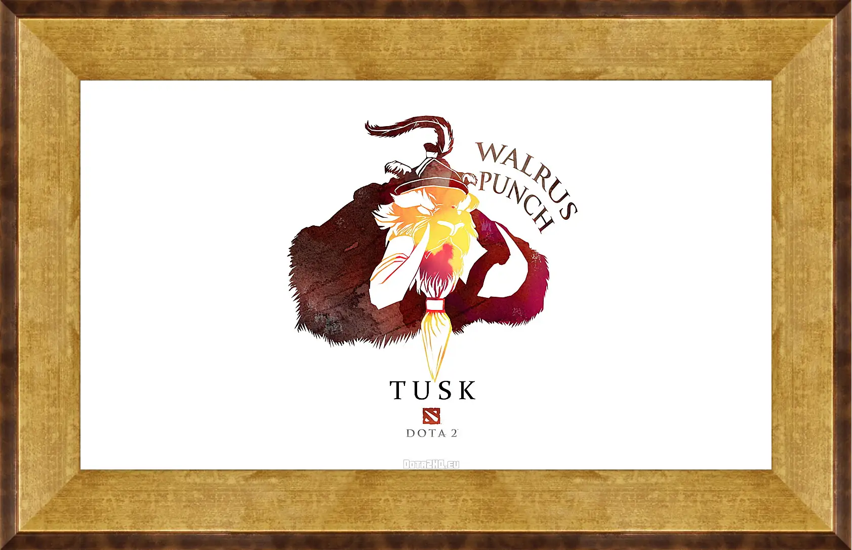 Картина в раме - tusk, dota 2, art