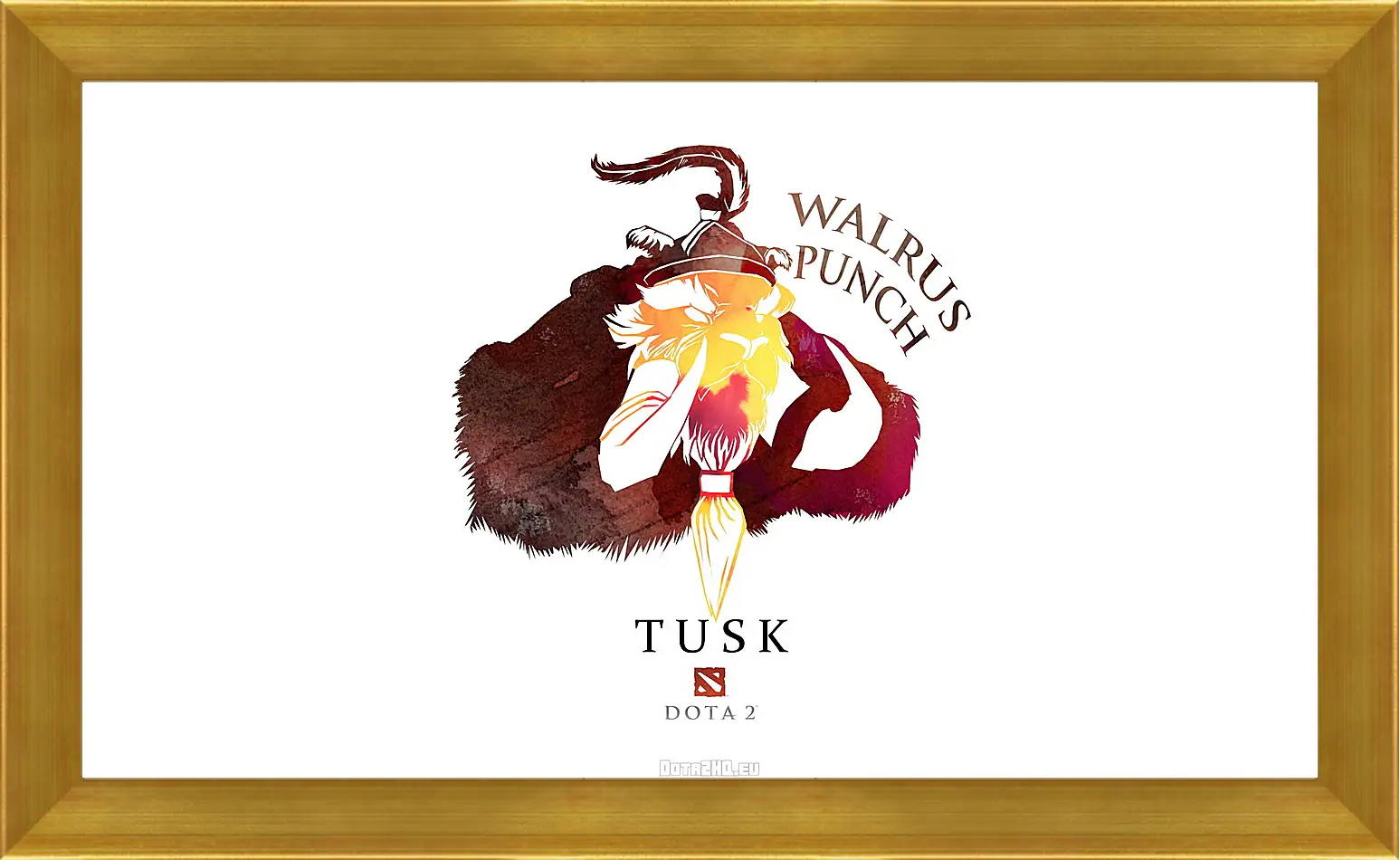 Картина в раме - tusk, dota 2, art