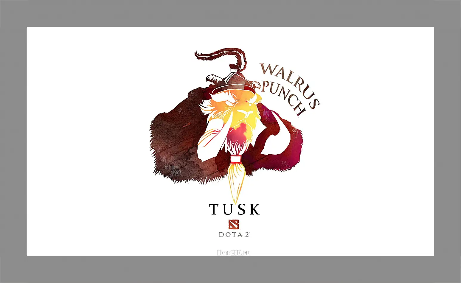 Картина в раме - tusk, dota 2, art