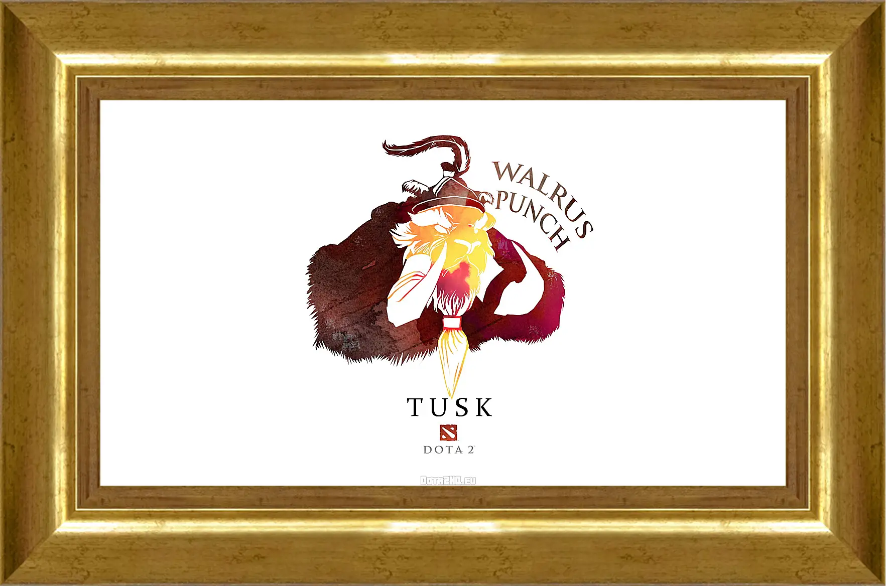 Картина в раме - tusk, dota 2, art