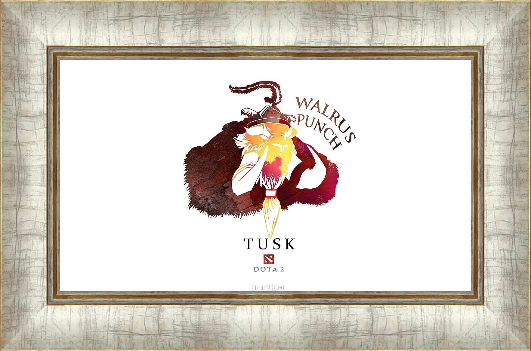 Картина в раме - tusk, dota 2, art