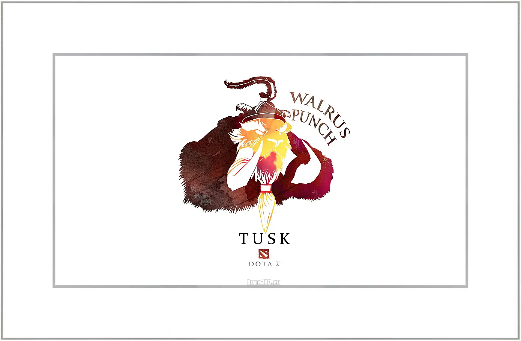 Картина в раме - tusk, dota 2, art