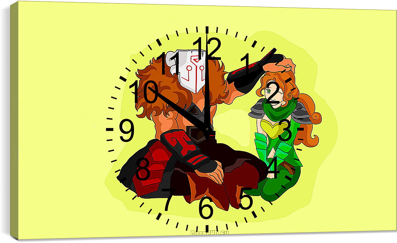 Часы картина - juggernaut, windrunner, dota 2
