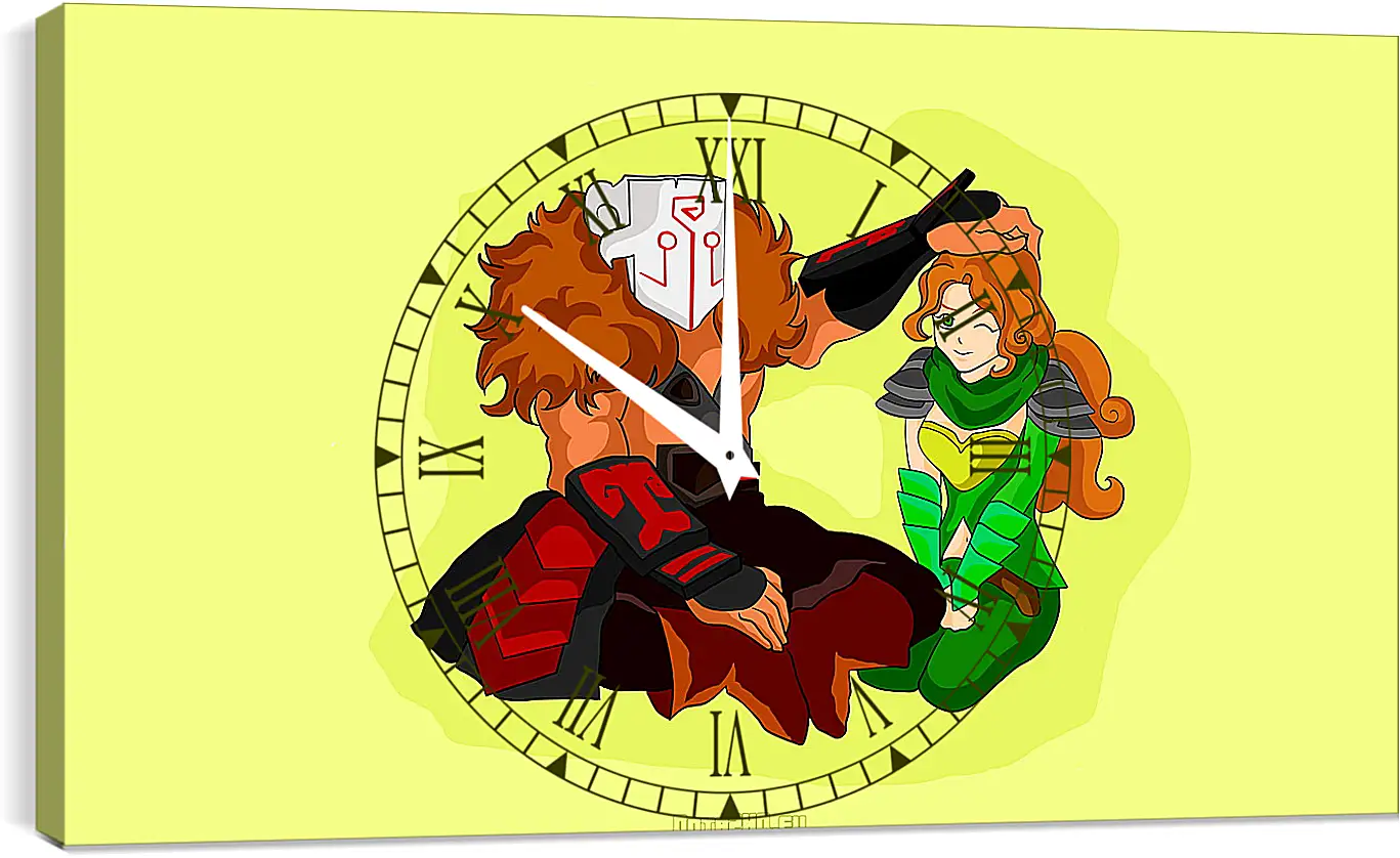 Часы картина - juggernaut, windrunner, dota 2
