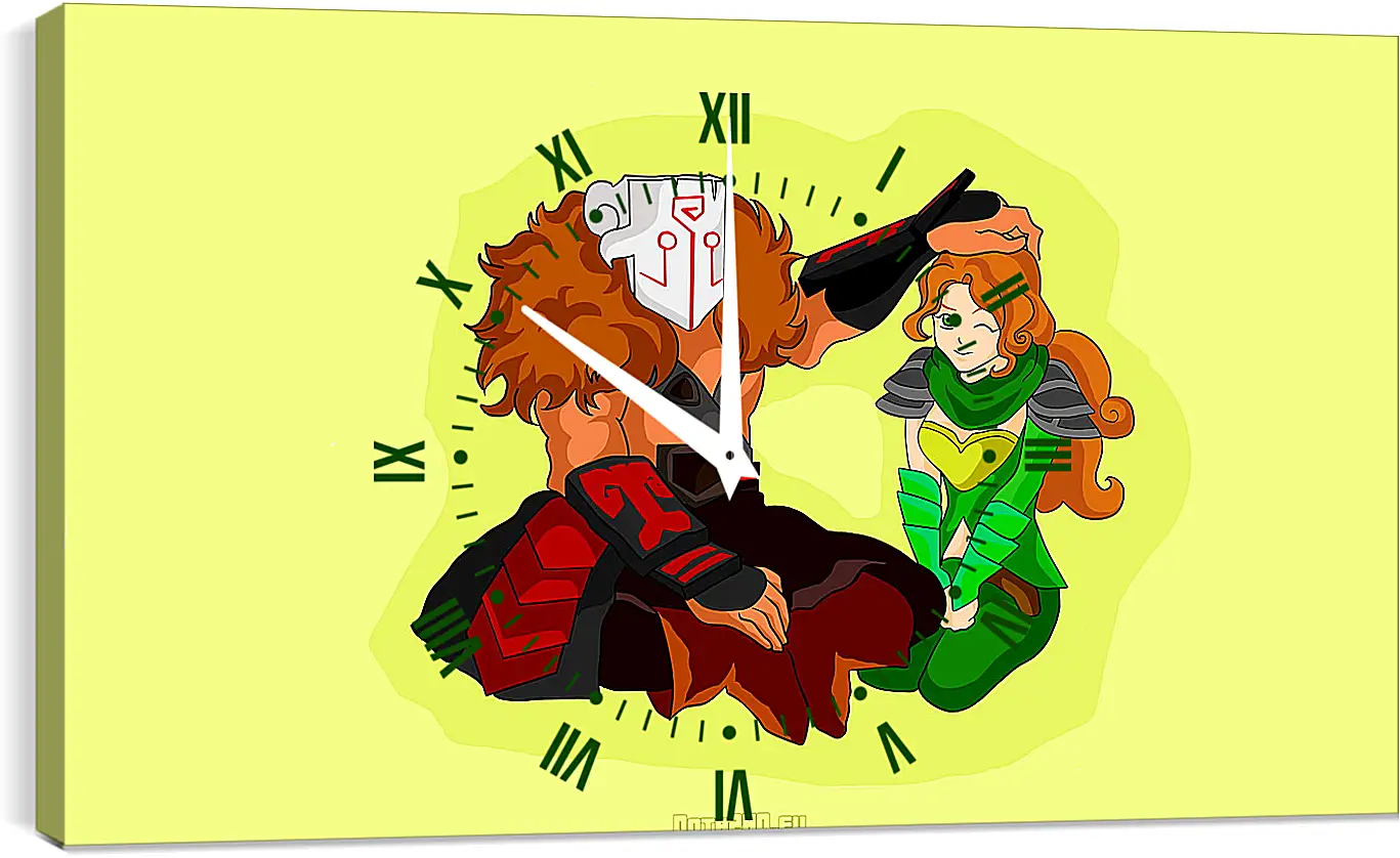 Часы картина - juggernaut, windrunner, dota 2
