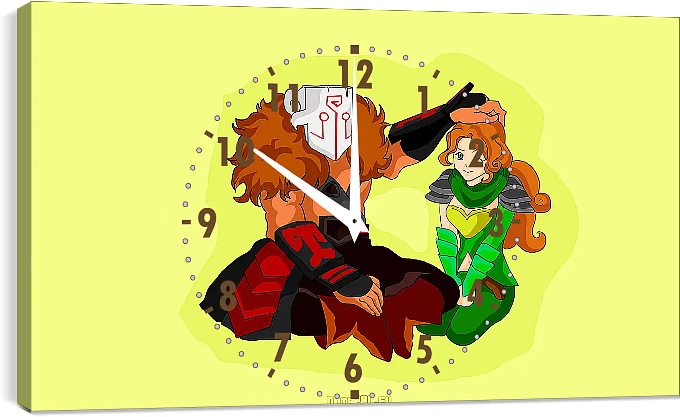 Часы картина - juggernaut, windrunner, dota 2
