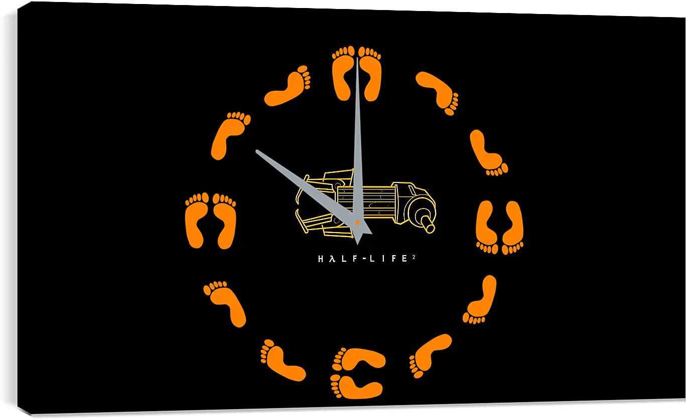 Часы картина - half-life 2, gravity gun, art
