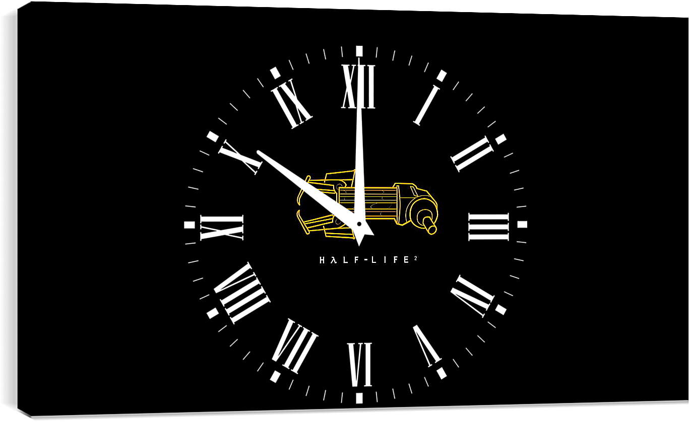 Часы картина - half-life 2, gravity gun, art
