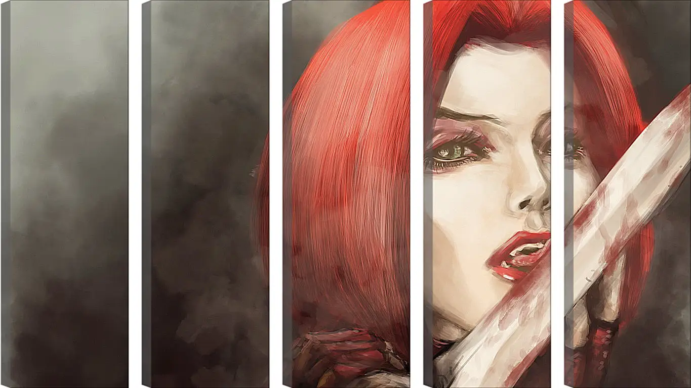 Модульная картина - bloodrayne, girl, blood
