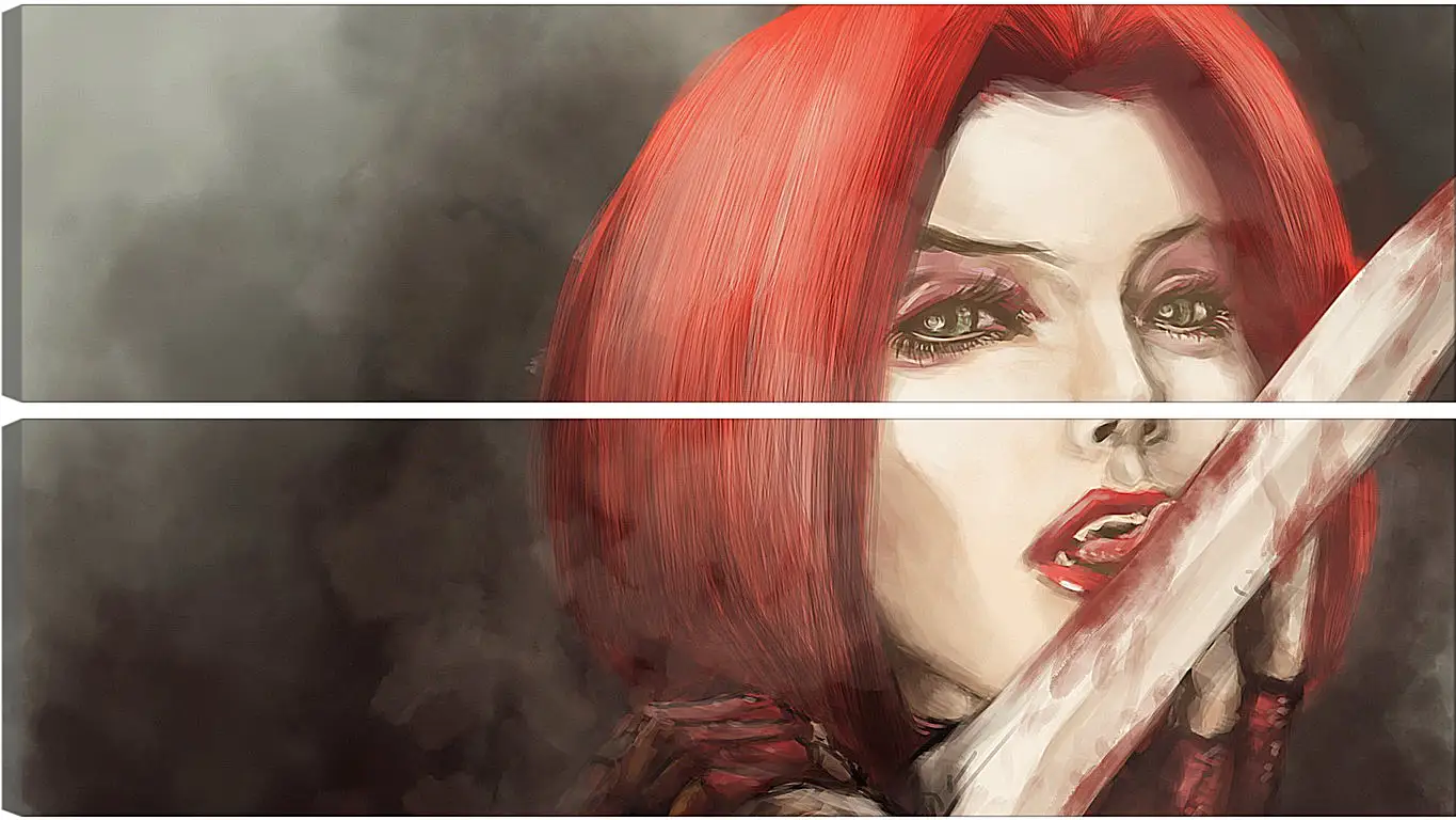 Модульная картина - bloodrayne, girl, blood
