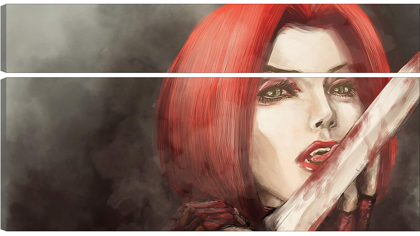 Модульная картина - bloodrayne, girl, blood
