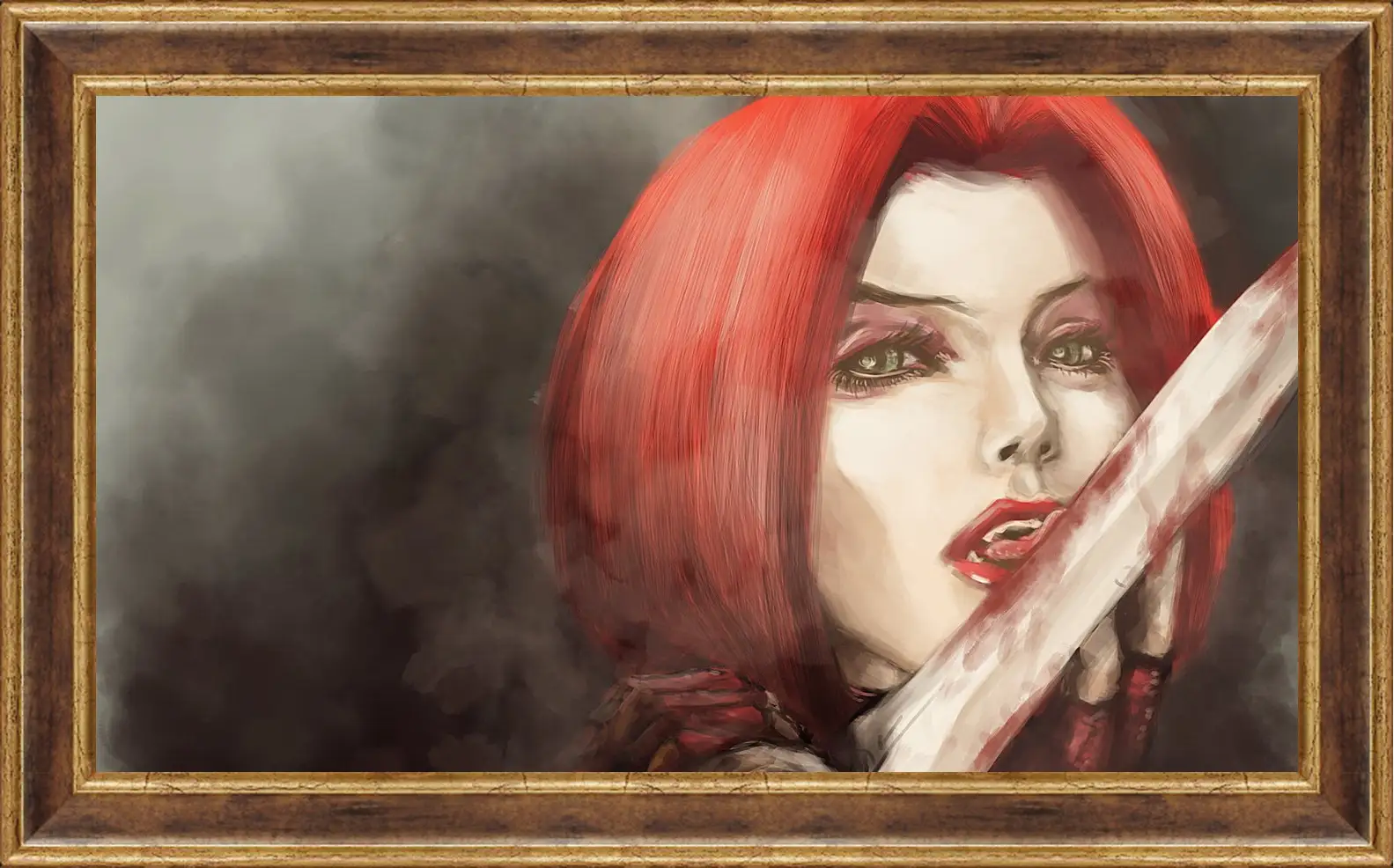 Картина в раме - bloodrayne, girl, blood
