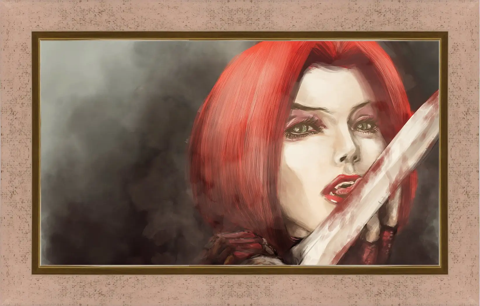 Картина в раме - bloodrayne, girl, blood
