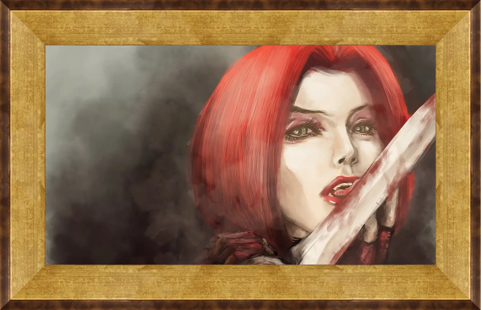 Картина в раме - bloodrayne, girl, blood
