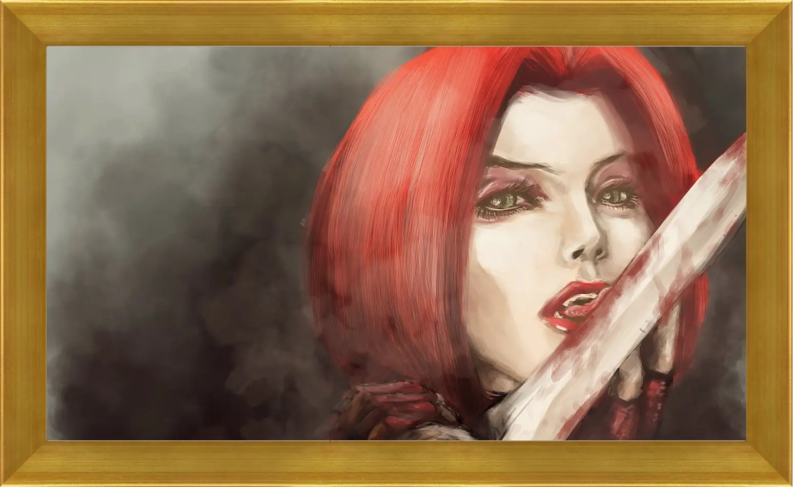 Картина в раме - bloodrayne, girl, blood
