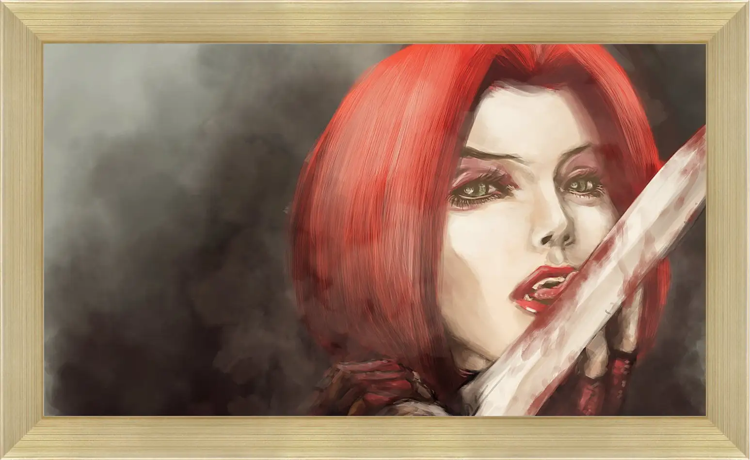 Картина в раме - bloodrayne, girl, blood
