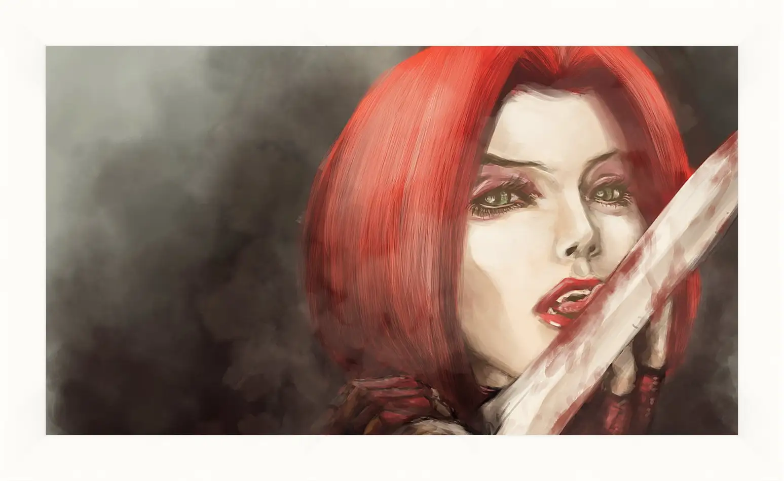 Картина в раме - bloodrayne, girl, blood
