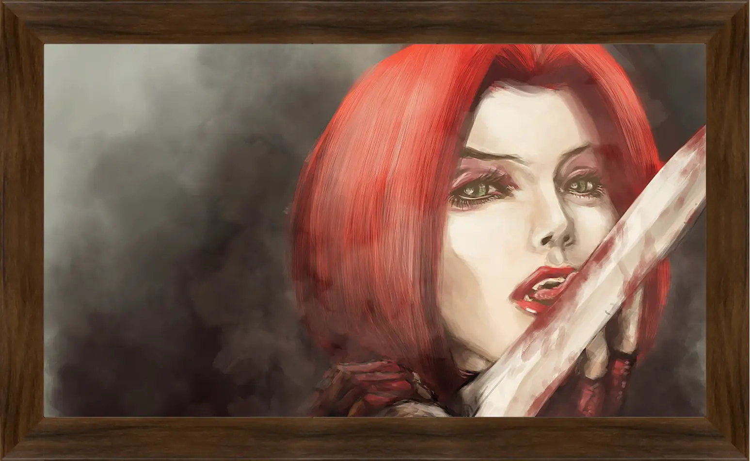 Картина в раме - bloodrayne, girl, blood
