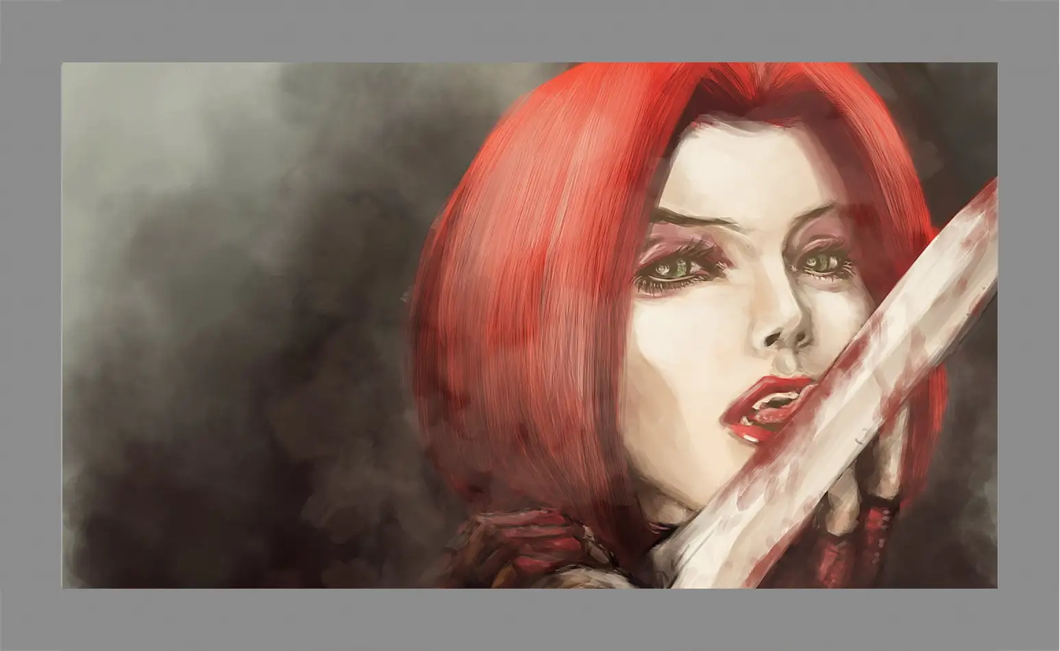 Картина в раме - bloodrayne, girl, blood
