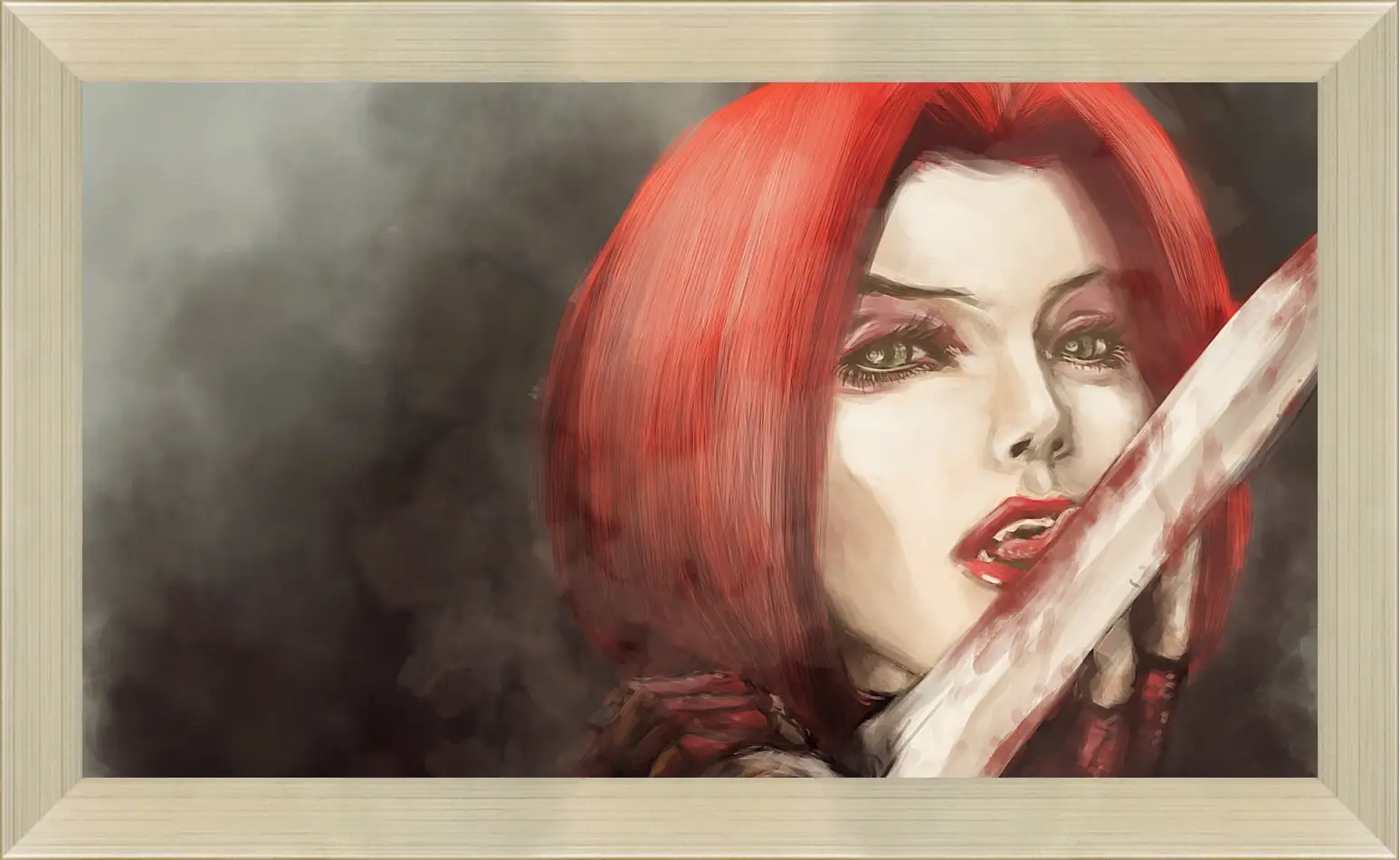 Картина в раме - bloodrayne, girl, blood
