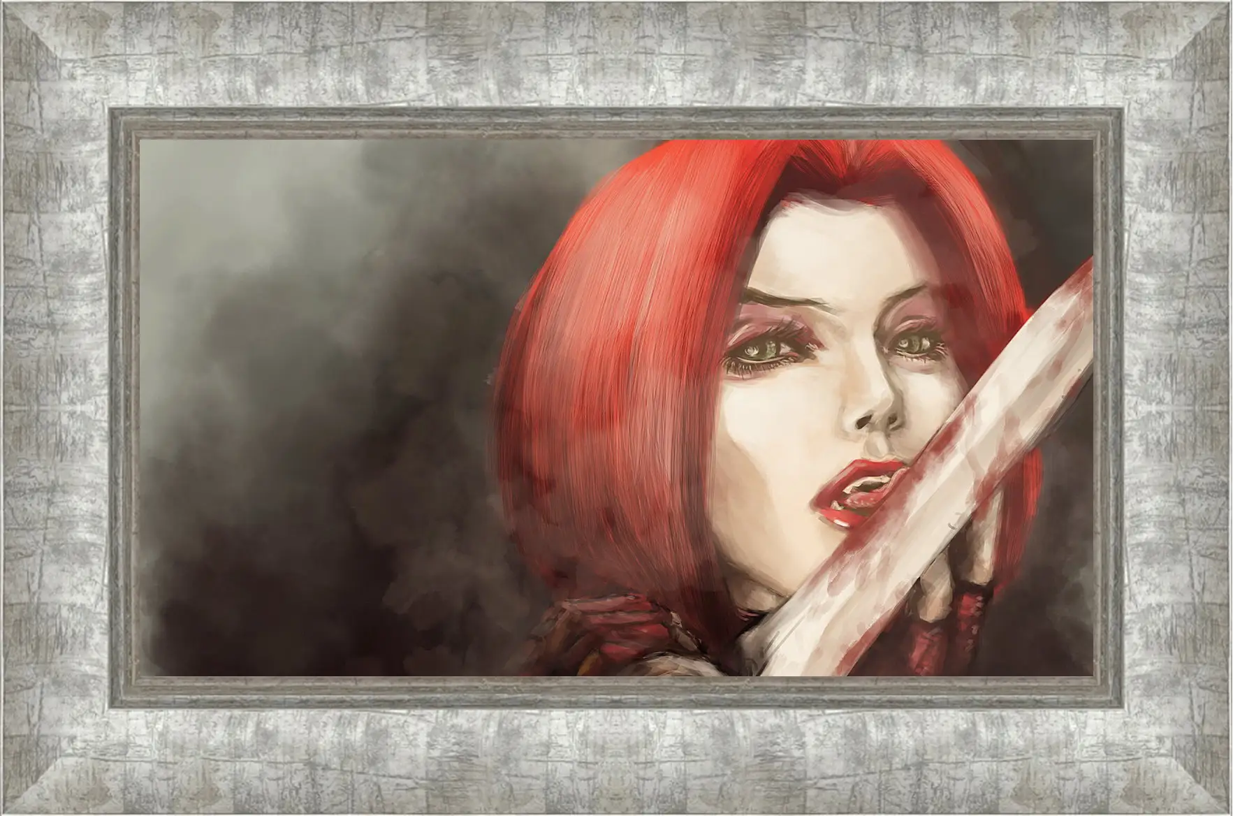 Картина в раме - bloodrayne, girl, blood
