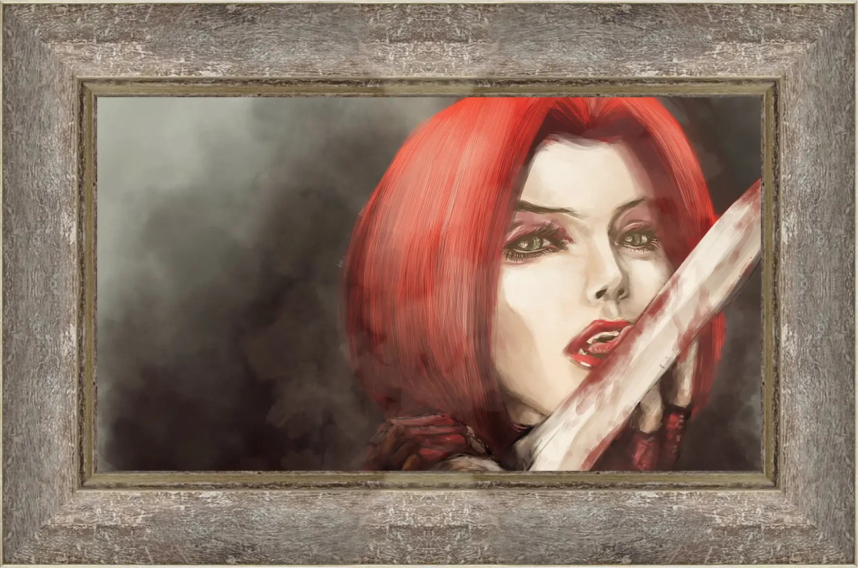 Картина в раме - bloodrayne, girl, blood
