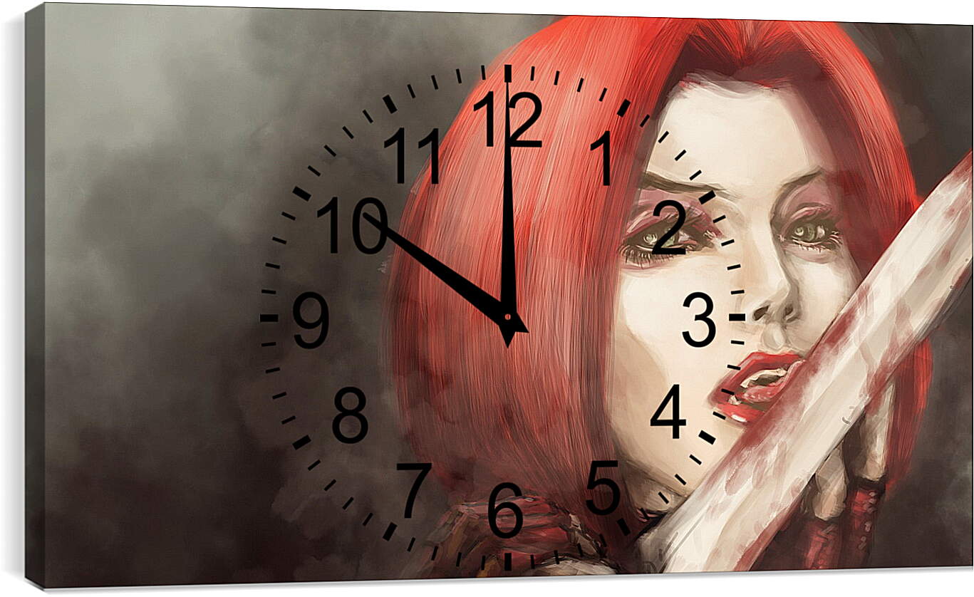 Часы картина - bloodrayne, girl, blood
