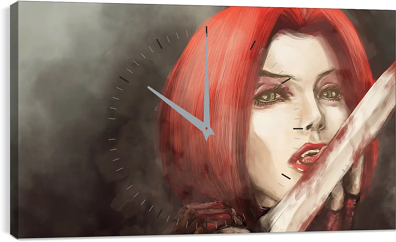 Часы картина - bloodrayne, girl, blood
