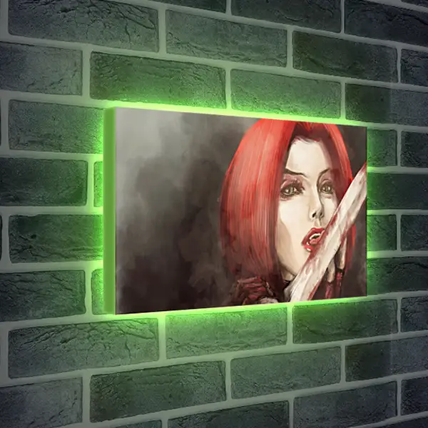 Лайтбокс световая панель - bloodrayne, girl, blood
