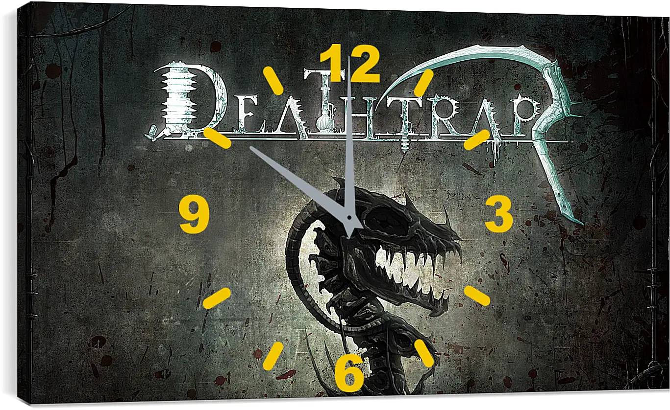 Часы картина - deathtrap, td, skeleton
