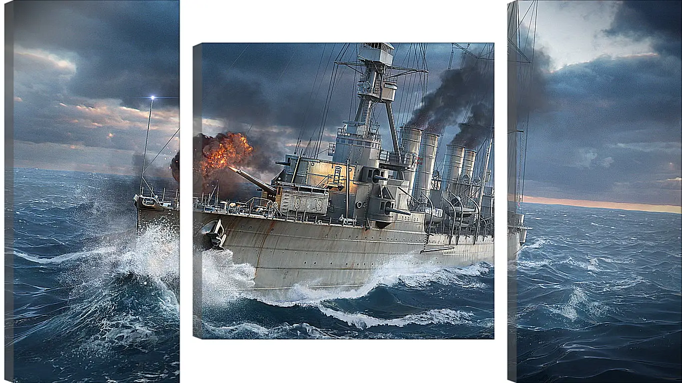 Модульная картина - world of warships, wargaming net, ship
