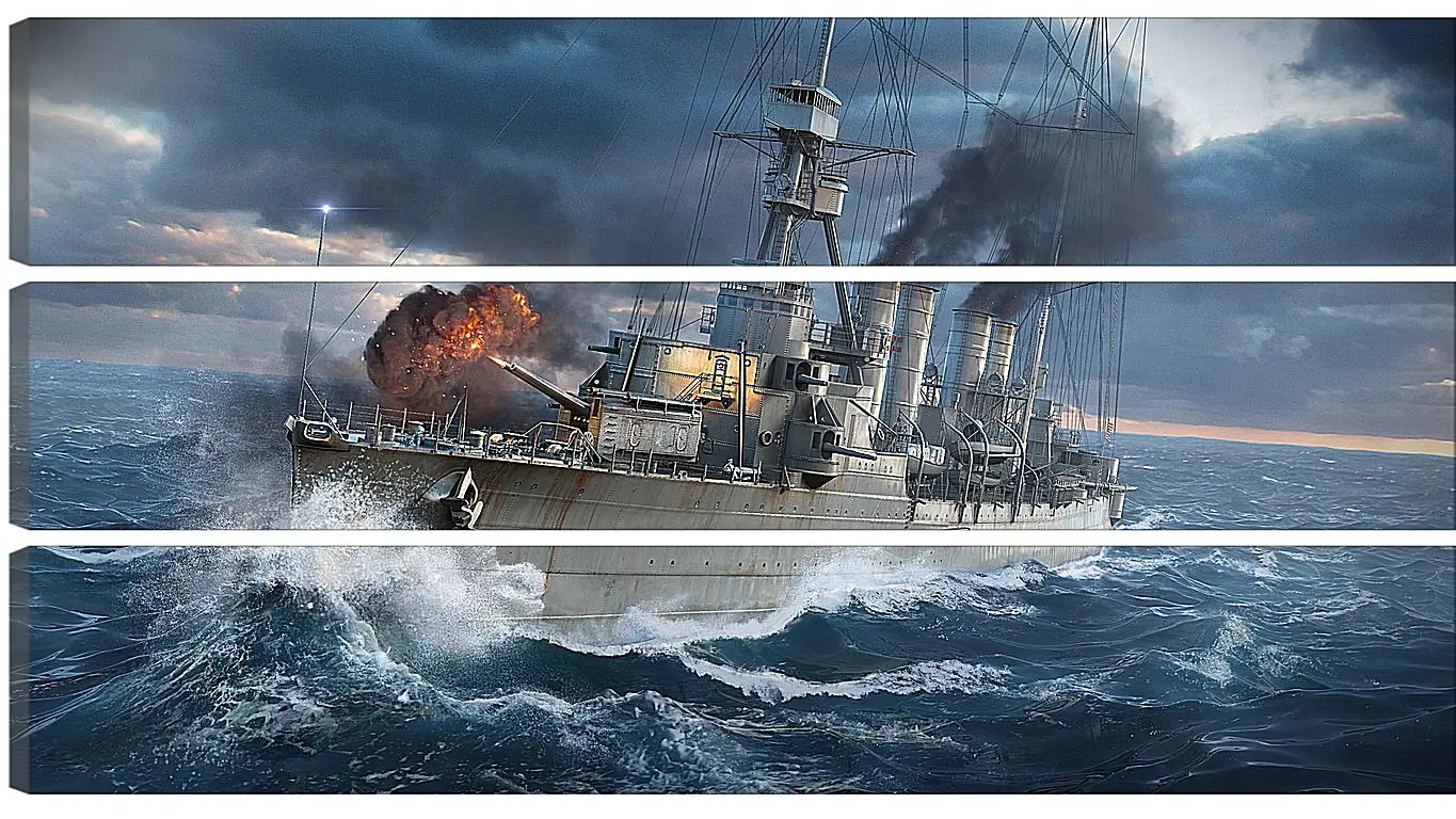 Модульная картина - world of warships, wargaming net, ship
